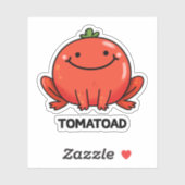 Tomaat Grappige Tomaat Toad Pun Sticker (Vel)