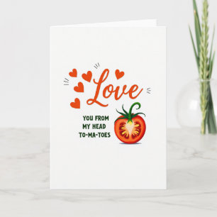 Tomaat Liefde Pun Valentijnskaart Kaart