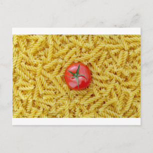 Tomaat met fusilli pasta briefkaart
