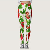 Tomaat met lederen patroon leggings (Voorkant)