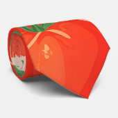 Tomaat Retro Kleurrijk Gepersonaliseerd Patroon Stropdas (Opgerold)