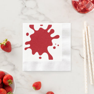 Tomaat Rode Verf Splash Papier Servet – Aanpassen