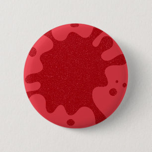 Tomaat-Rode “Verfspat” Douane Speld Ronde Button 5,7 Cm