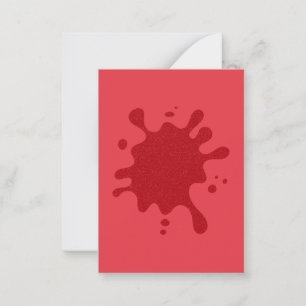 Tomaat Rood Splat Aangepaste Platte Notitiekaart Notitiekaartje