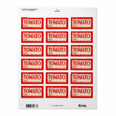  Tomaat Sticker Vegatable Garden Label (Full Sheet)