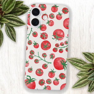 Tomaat Waterverf Mediterraan zomerpatroon iPhone 16 Hoesje