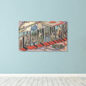Tomahawk, Wisconsin - Grote letterscènes Canvas Afdruk (Insitu (Houten vloer))
