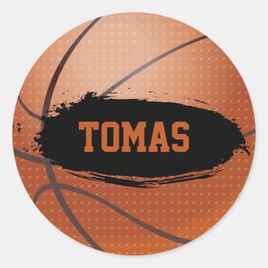 Tomas Basketbal Naam Stickers (Voorkant)