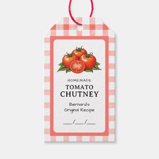 Tomat Chutney Conserve Cadeaulabel (Voorkant)
