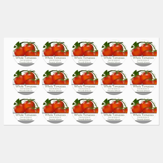 Tomate entier Tomates Canning Circle Étiquettes al (Feuille)