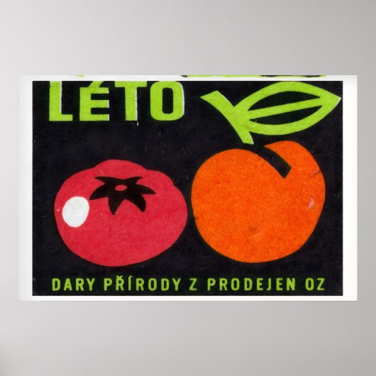 Tomate et Pêche - Impression Boîte d'Allumettes -  (Devant)