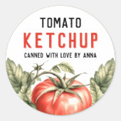 Tomate Ketchup Cantine étiquette aquarelle tomate (Devant)