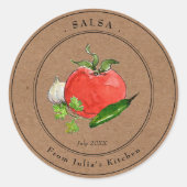 Tomate maison Salsa Kraft papier étiquette (Devant)