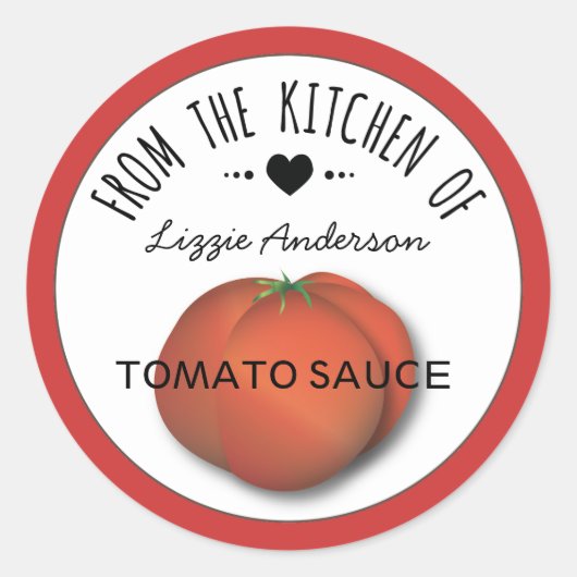 Tomate Rouge moderne de la cuisine du Étiquette (Devant)