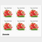 Tomaten en paprika's vierkante sticker (Vel)