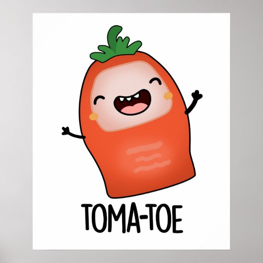 Tomaten Grappige Tomaat Pun Poster (Voorkant)