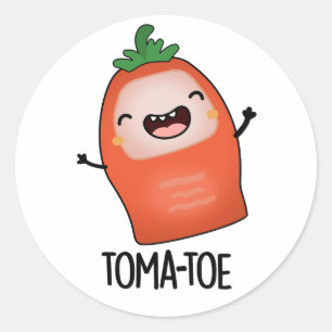 Tomaten Grappige Tomaat Pun Ronde Sticker