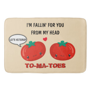 Tomaten in Love Cute Romantic Valentijnsdag Badmat