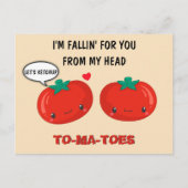 Tomaten in Love Cute Romantic Valentijnsdag Briefkaart (Voorkant)