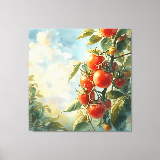 tomaten op een wijnstok canvas afdruk (Voorkant)