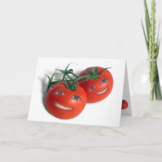 Tomaten op zoete basis kaart (Voorkant)
