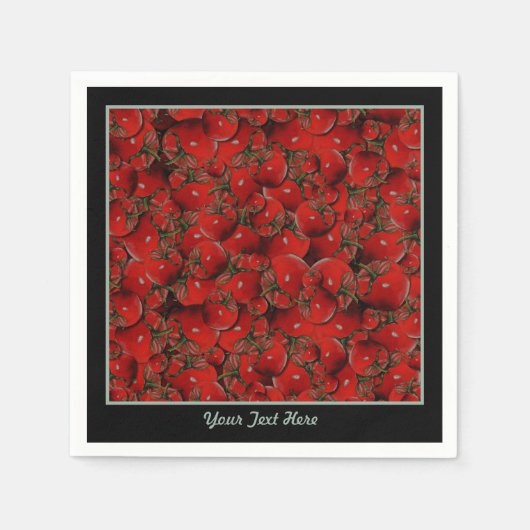 Tomaten Papier luiers - Optionele personalisatie Servet (Voorkant)