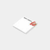 Tomaten Waterverf DOUANE Monogram op maat Post-it® Notes (Schuin)