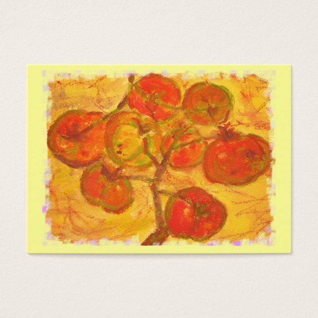 tomatencluster-waterverf visitekaartjes (Voorkant)