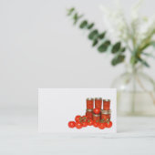 Tomatenconserven visitekaartje (Staand voorkant)