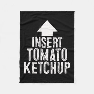 Tomatenketchup invoegen Halloween wijzende pijl na Fleece Deken