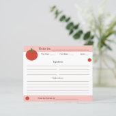 Tomatenrecept Kaart (Staand voorkant)