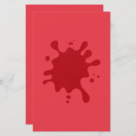 tomatenrood splat papier blad (Voorkant / Achterkant)