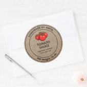 Tomatensaus Jar Label Kraft Papier Stijl (Envelop)