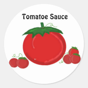 Tomatensaus Ronde Sticker