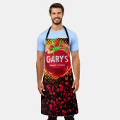Tomatensaus spits romige kok gepersonaliseerd schort (Gedragen)