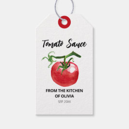 Tomatensaus Waterverf Cadeaulabel