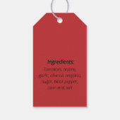 Tomatensaus Waterverf Cadeaulabel (Achterkant)