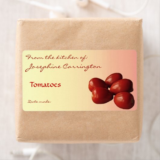 Tomates Canning Étiquette (En situation)