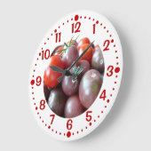 Tomates cerises Cuisine personnalisée Horloge avec (Angle)