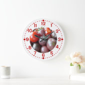 Tomates cerises Cuisine personnalisée Horloge avec (Maison)
