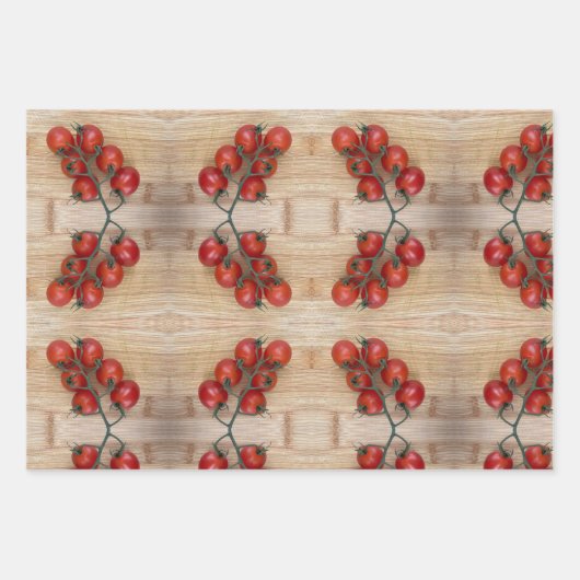 TOMATES, CHAT SIAMESE et FLEURS ! ! Papier cadeau (Devant)