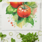 Tomates et serviette de thé à bascule (Plié)