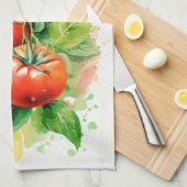 Tomates et serviette de thé à bascule (Quart Plié)