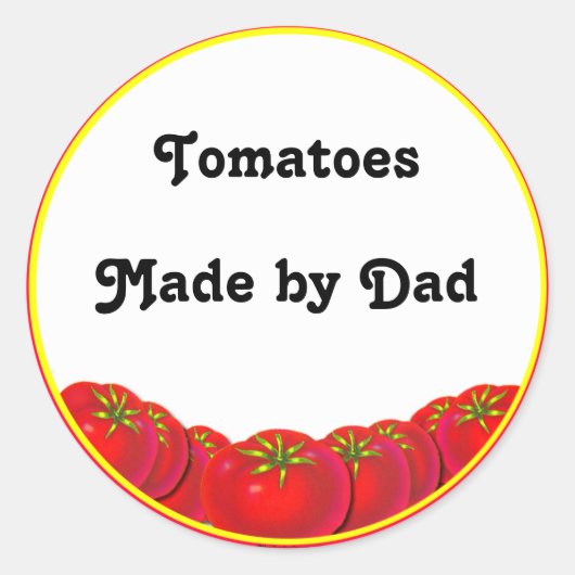 Tomates faites maison Étiquettes de canne sur mesu (Devant)
