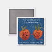 Tomates Mariages Magnet Réservez la date (Recto/Verso)