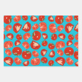 Tomates tirées à la main enveloppant du papier (Devant 2)