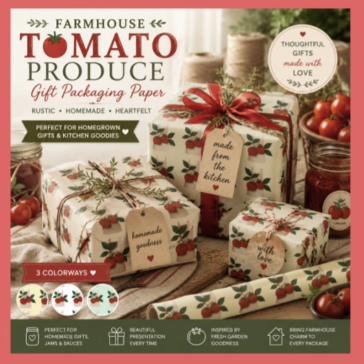 Tomatetuin Keuken Cadeaupapier