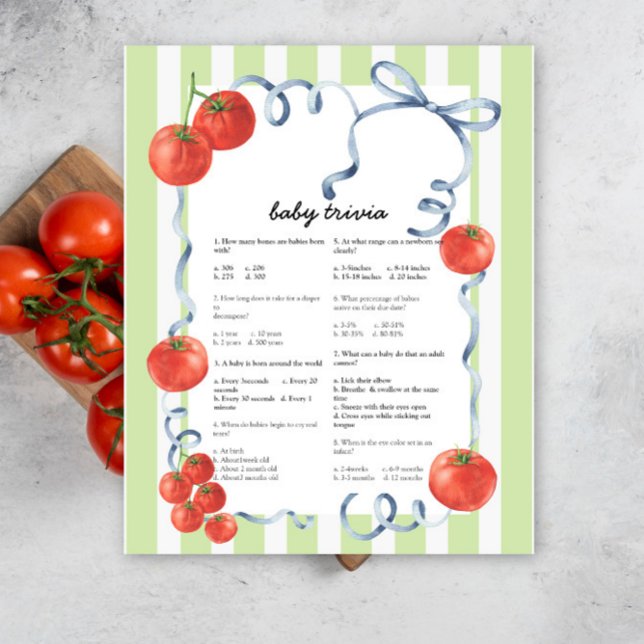 Tomato Baby shower - Baby trivia game (Creator heeft geüpload)