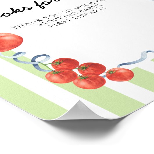 Tomato Baby shower Books for baby Poster (Hoek)
