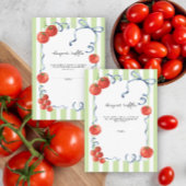 Tomato baby shower - diaper raffle informatiekaartje